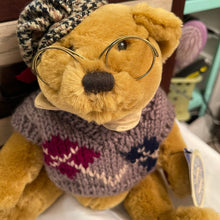 Load image into Gallery viewer, Pickford Bears Sherwood with Glasses Brass Button 8" Plush (Pre-owned)