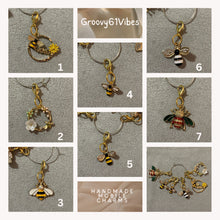 Load image into Gallery viewer, Queen Bee Bumblebee Charms Inlaid Rhinestones Mobile Dust Plug Backpack Pull Tag Interchangeable