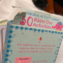 Load image into Gallery viewer, Usborne 2005 Rainy Day Activities 50 Cards Craft Project Ideas (Pre-owned)