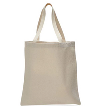 Load image into Gallery viewer, High Quality Premium 100% Canvas Tote Bag - NATURAL 12oz Customize with Iron-On Graphic