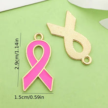Load image into Gallery viewer, Pink Ribbon Breast Cancer Awareness Charms Mobile Dust Plug Backpack Zipper Pull Tag