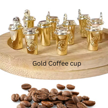 Load image into Gallery viewer, Gold or Silver Coffee Cup 3D Charms Mobile Phone Dust Plug