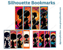 Load image into Gallery viewer, Groovy Reader Laminated Bookmark – Vintage Silhouettes for Women Who Love to Read