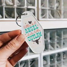 Load image into Gallery viewer, Cowgirl Rodeo Texas Motel Keychains – Southern Charm for Modern Adventures T1-T12