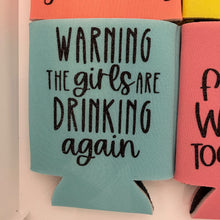 Load image into Gallery viewer, Girls Night Can Beverage Holders 4-pack Sips Getting Real Polyurethane Foam & Polyester