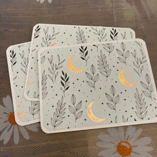 Load image into Gallery viewer, Botanical Moon & Wildflowers White Unique Handmade Greeting Cards Notecards Blank inside with Envelope