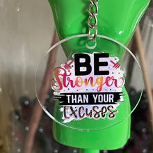 Load image into Gallery viewer, Inspirational Acrylic Keychains for Women | Motivational Messages with UV Stickers & Tassel 2" Circle