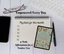 Load image into Gallery viewer, Empowered Every Day 31 Daily Affirmations for a Positive Life Journal by Jeannette Golden