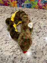 Load image into Gallery viewer, Ty Beanie Buddy Slither The Snake Plush Stuffed Animal (Retired)