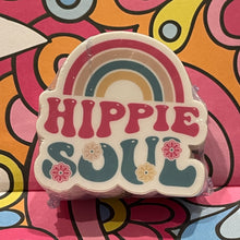 Load image into Gallery viewer, Retro 1970's Hippie Stickers - Hippie Soul Rainbow 2.0" x 1.9" Die Cut