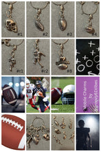 Load image into Gallery viewer, Football Sports Antique Silver Mobile Dust Plug Backpack Pull Tag Interchangeable