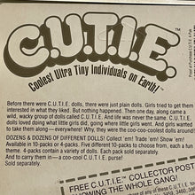 Load image into Gallery viewer, Mattel 1986 Coolest Ultra Tiny Individuals on Earth! C.U.T.I.E. The Worlds 2" Smallest Dolls 4pcs #3438