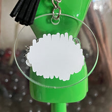 Load image into Gallery viewer, Inspirational Acrylic Keychains for Women | Motivational Messages with UV Stickers & Tassel 2" Circle