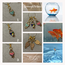 Load image into Gallery viewer, Goldfish Charms Inlaid Rhinestones Mobile Dust Plug Backpack Pull Tag Interchangeable Gold Fish