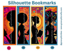 Load image into Gallery viewer, Groovy Reader Laminated Bookmark – Vintage Silhouettes for Women Who Love to Read