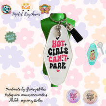 Load image into Gallery viewer, Groovy Peace Driving Motel Keychains – Retro Charm for Modern Adventures (DR1-DR12)
