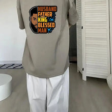 Load image into Gallery viewer, Husband Father King Blessed Man Design Trendy Iron-on Heat Transfer