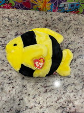 Load image into Gallery viewer, Ty Beanie Buddy Bubbles The Yellow & Black Fish (Retired)