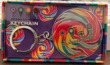 Load image into Gallery viewer, Dylan's Candy Rainbow Whirly Pop Lollipop Round Keychain Fob