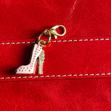 Load image into Gallery viewer, Boujee Enamel High Heels Charms Inlaid Rhinestones Mobile Dust Plug Backpack Pull Tag Interchangeable