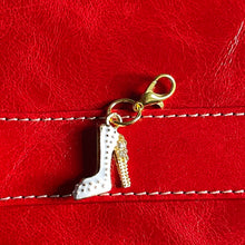 Load image into Gallery viewer, Boujee Enamel High Heels Charms Inlaid Rhinestones Mobile Dust Plug Backpack Pull Tag Interchangeable