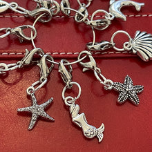 Load image into Gallery viewer, Beachy Sea Life Antique Silver Charms Mobile Dust Plug Stylish Phone Accessories for Every Vibe