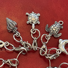 Load image into Gallery viewer, Beachy Sea Life Antique Silver Charms Mobile Dust Plug Stylish Phone Accessories for Every Vibe