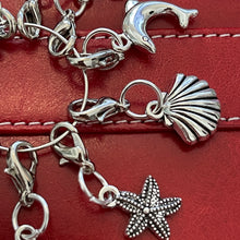 Load image into Gallery viewer, Beachy Sea Life Antique Silver Charms Mobile Dust Plug Stylish Phone Accessories for Every Vibe