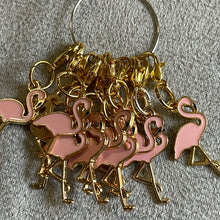 Load image into Gallery viewer, Pink Flamingo Charms Mobile Dust Plug Backpack Zipper Pull Tag
