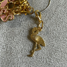 Load image into Gallery viewer, Pink Flamingo Charms Mobile Dust Plug Backpack Zipper Pull Tag