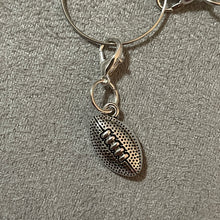 Load image into Gallery viewer, Football Sports Antique Silver Mobile Dust Plug Backpack Pull Tag Interchangeable