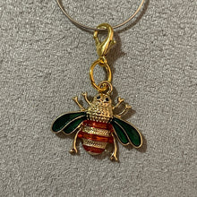 Load image into Gallery viewer, Queen Bee Bumblebee Charms Inlaid Rhinestones Mobile Dust Plug Backpack Pull Tag Interchangeable