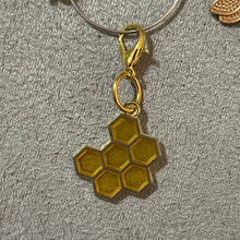 Load image into Gallery viewer, Bee & Honeycomb Charms Smartphone Mobile Dust Plug Backpack Pull Tag Interchangeable