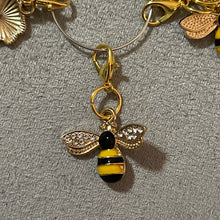 Load image into Gallery viewer, Bee & Honeycomb Charms Smartphone Mobile Dust Plug Backpack Pull Tag Interchangeable