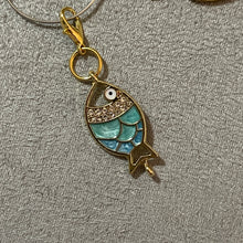 Load image into Gallery viewer, Goldfish Charms Inlaid Rhinestones Mobile Dust Plug Backpack Pull Tag Interchangeable Gold Fish