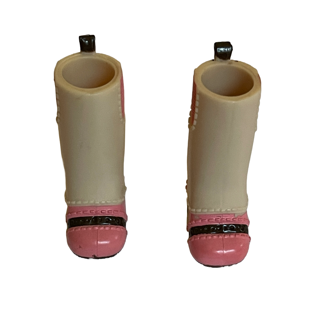 Bratz Girlz Kidz Cream & Pink Tall Boots (Pre-Owned)