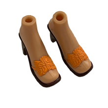 Load image into Gallery viewer, Bratz Doll Orange & Brown Floral Sandals (Pre-Owned)