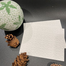 Load image into Gallery viewer, Snow Flowers Embossed Holiday Cards, White Holiday Cards Set, Handmade Elegant Greeting Cards, Textured Stationery, Minimalist