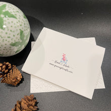 Load image into Gallery viewer, Snow Flowers Embossed Holiday Cards, White Holiday Cards Set, Handmade Elegant Greeting Cards, Textured Stationery, Minimalist