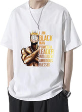 Load image into Gallery viewer, I AM Black Man Powerful Leader  Design Trendy Iron-on Heat Transfer