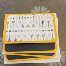 Load image into Gallery viewer, Arrows Unique Handmade Greeting Cards Notecards Blank inside with Envelope
