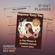 Load image into Gallery viewer, Empowered Every Day 31-Day Planner Notes of Gratitude
