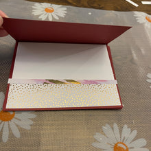 Load image into Gallery viewer, Pink Splash Unique Handmade Greeting Cards Notecards Blank inside with Envelope