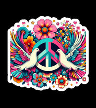 Load image into Gallery viewer, Rainbow Peace Dove Faith-Based 3" Vinyl Stickers for Scrapbooking & Stamping