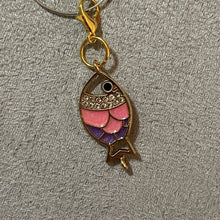 Load image into Gallery viewer, Goldfish Charms Inlaid Rhinestones Mobile Dust Plug Backpack Pull Tag Interchangeable Gold Fish
