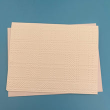 Load image into Gallery viewer, Plaid Embossed Holiday Cards, White Holiday Cards Set, Handmade Elegant Greeting Cards, Textured Stationery, Minimalist