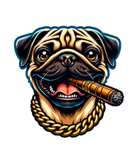 Load image into Gallery viewer, The Big Dog Life Hound, Rottweiler, Pug, Pitbull, Labrador Animal Vinyl Stickers Pug
