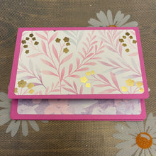 Load image into Gallery viewer, Lavender Leaves Unique Handmade Greeting Cards Notecards Blank inside with Envelope