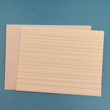 Load image into Gallery viewer, Ribbon Lace Scallops Embossed Holiday Cards, White Holiday Cards Set, Handmade Elegant Greeting Cards, Textured Stationery, Minimalist