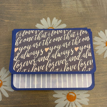 Load image into Gallery viewer, The one I loveUnique Handmade Greeting Cards Notecards Blank inside with Envelope